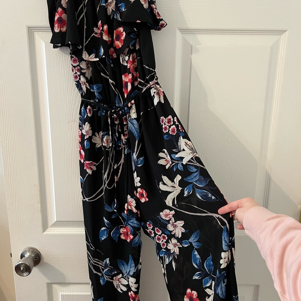 Floral Black Jumpsuit